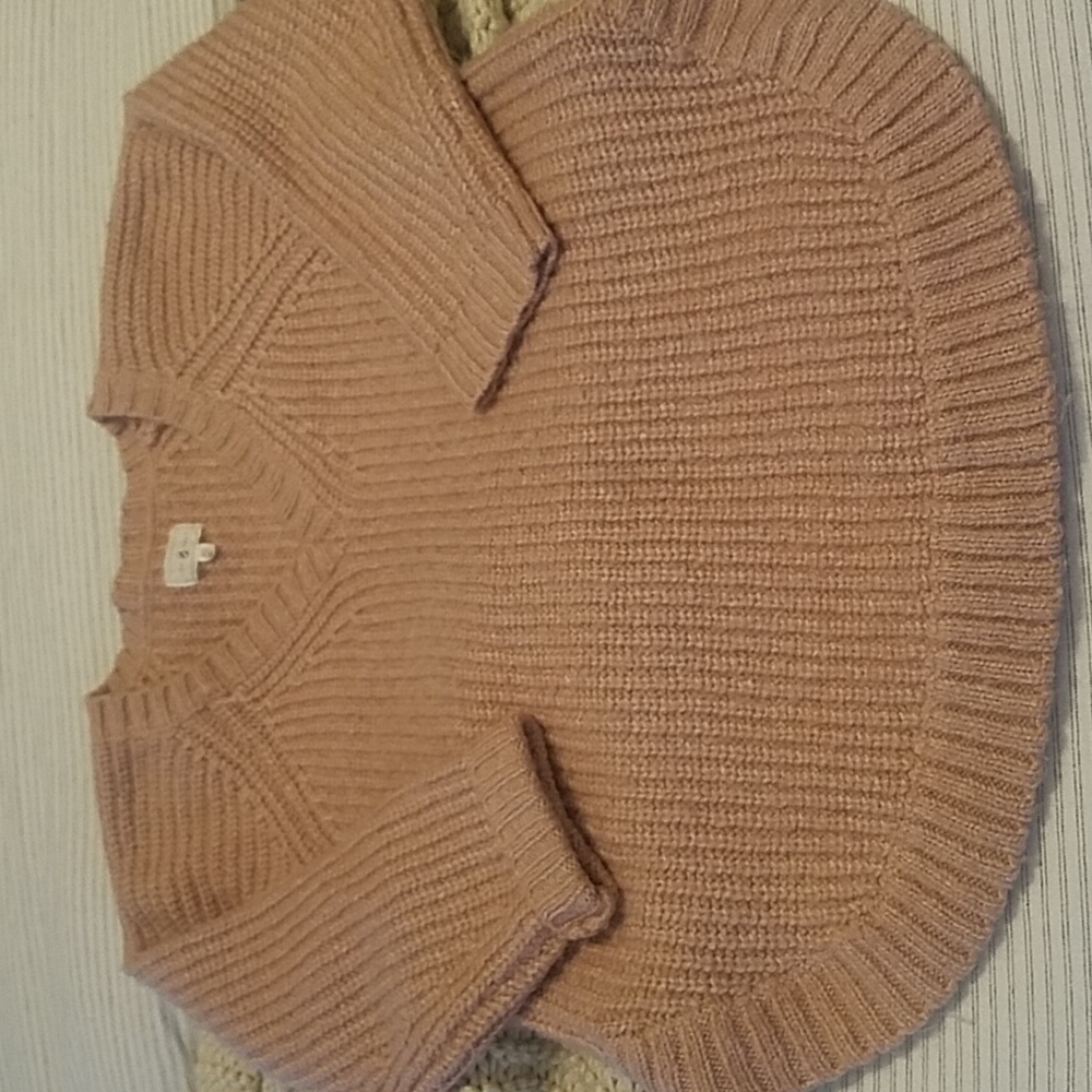 Loft lou & grey pink v neck sweater